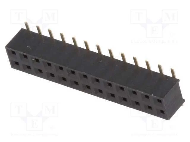 Tomada, pinos, fêmea, PIN: 26, verticais, 2mm, SM.