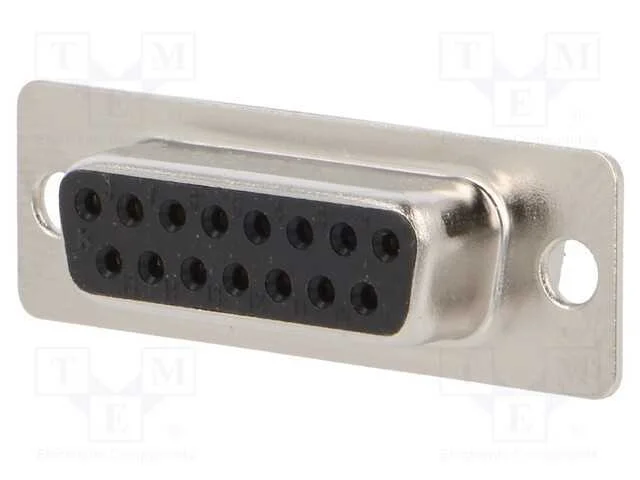 D-Sub, PIN: 15, fêmea, com cabo, solda, 3A, Cober.
