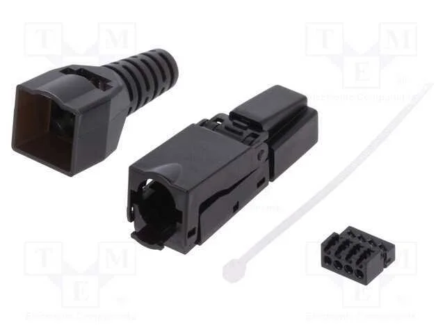 Ficha, RJ45, PIN: 8, Cat: 6a, não blindados, Sist.