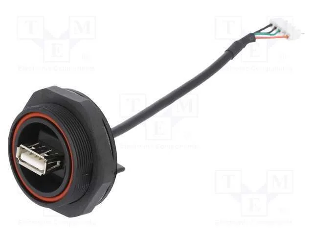 Conector: USB A, tomada, PIN: 4, torcidos, USB Bu.