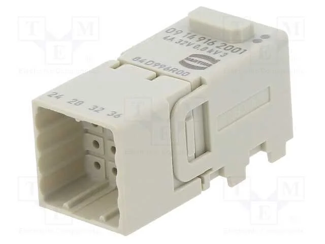 Conector: HDC, m&oacute;dulo, macho, Han-Modular Domino,.