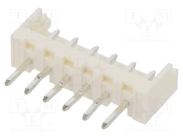 Tomada, Fio-Placa, Macho, Micro-Latch, 2mm, Pin: 6, Tht, para Pcb, 2a