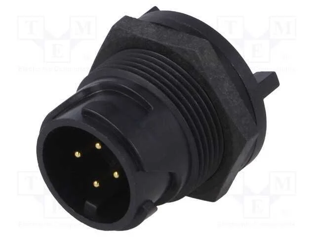 Conector: redondos, tomada, macho, PIN: 4, Buccan.