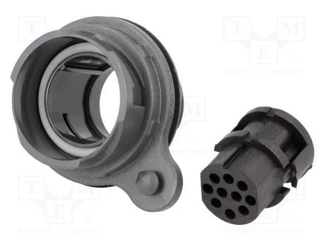 Conector: redondos, tomada, fêmea, PIN: 10, sem c.