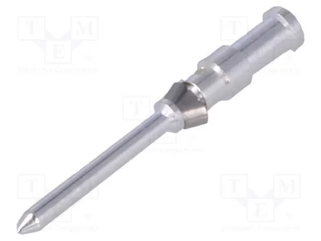 Contacto, macho, liga em cobre, prateado, 0,75mm2.