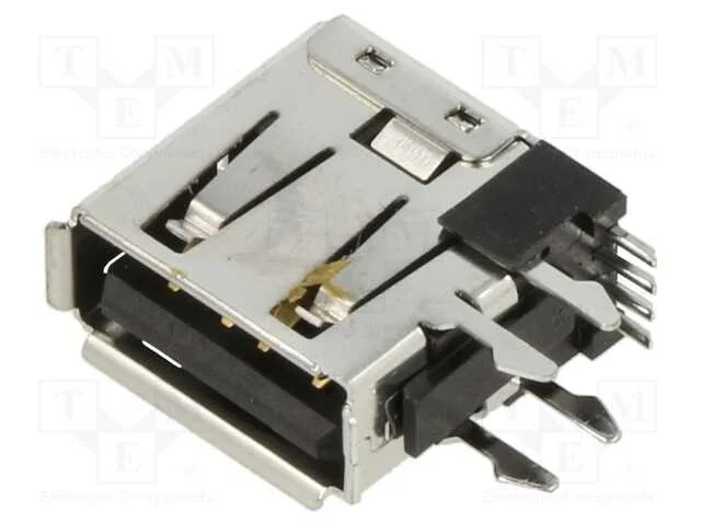 Conector: USB A, PIN: 4, THT, laterais,angulares .
