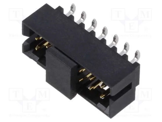 MGrid Hdr Shrd SMT/Slot/Cap.38AuLF 14Ckt