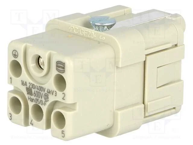 Conector: HDC, inserto de contatos, fêmea, Han Q,.