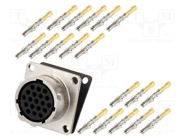 Conector: redondos, RT360, tomada, fêmea, cerrar,.