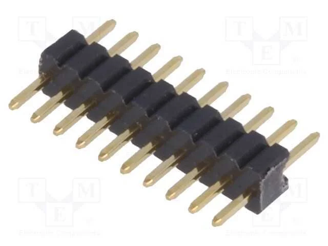 Barra de pinos, pinos, macho, PIN: 10, simples, 1.
