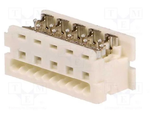 Ficha, fio-placa, fêmea, PIN: 10, 1,27mm, IDC, pa.