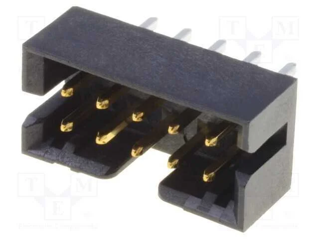 Tomada, Fio-Fio/Placa, Macho, Milli-Grid, 2mm, Pin: 10, Tht, 2a