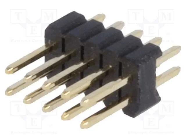 Barra de pinos, pinos, macho, PIN: 10, simples, 1.