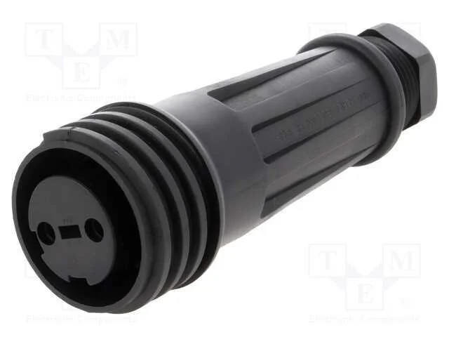 Conector: redondos, ficha, fêmea, PIN: 2, rosca e.