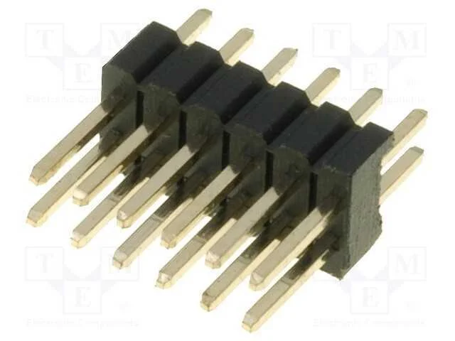 Barra de pinos, pinos, macho, PIN: 12, simples, 1.