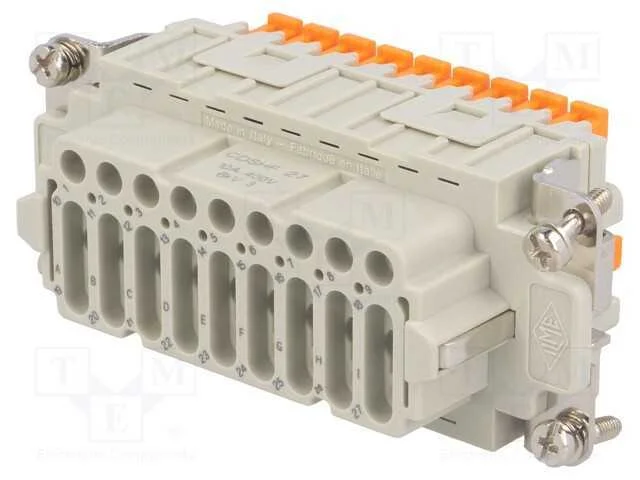 Conector: HDC, fêmea, CDSH, PIN: 27, 27+PE, taman.