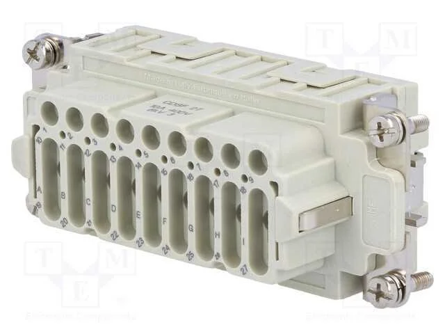 Conector: HDC, fêmea, CDS, PIN: 27, 27+PE, tamanh.