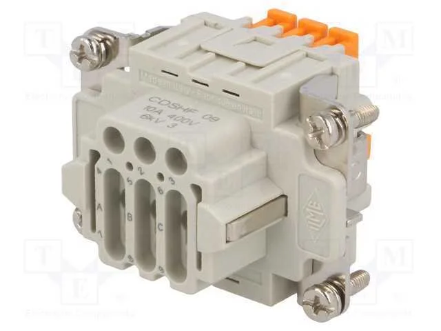 Conector: HDC, fêmea, CDSH, PIN: 9, 9+PE, tamanho.