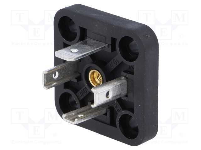 Conector: de Válvulas, Tomada, Formato A, 18mm, Macho, Pin: 4, 16a