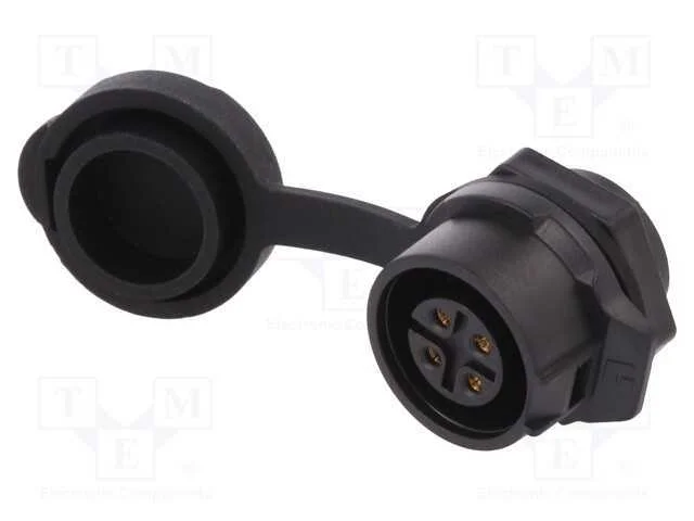Conector: Redondos, Tomada, Tamanho 16, 02, Fêmea.