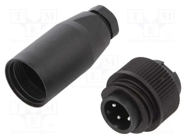 Conector: Redondos, Ficha, 692,693,Rd24, Macho, Pin: 4, Prateado