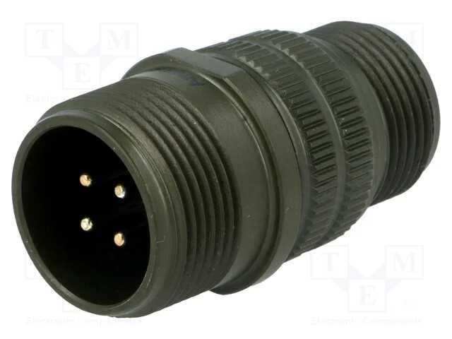 Conector: redondos, tamanho 14S, MS/DS, liga de a.