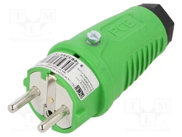 Conector: de alimentação, macho, ficha, 2P+PE, 25.