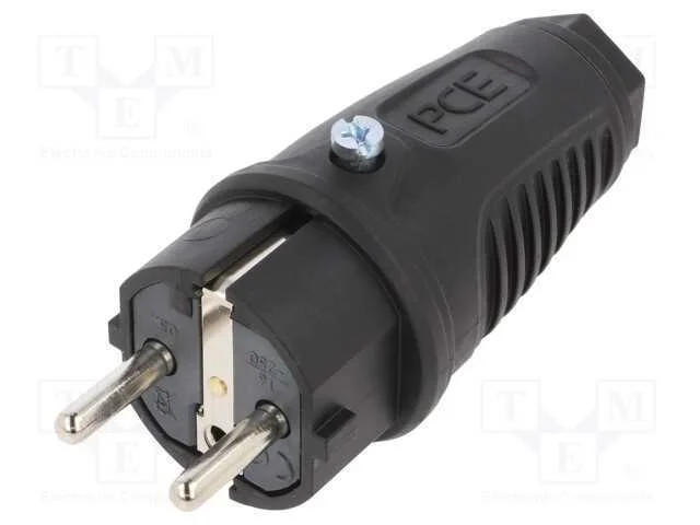 Conector: de alimentação, macho, ficha, 2P+PE, 25.