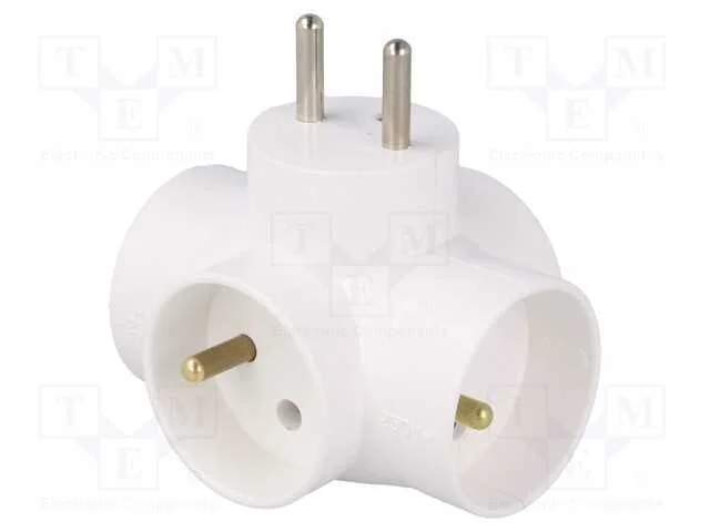 Conector: de Alimentação, Multiplicador, 2p+Pe, Branca