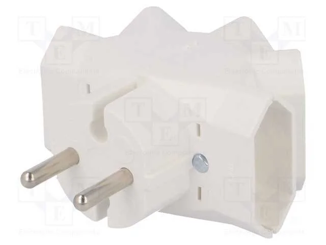 Conector: de alimentação, multiplicador, 2P, 250V.