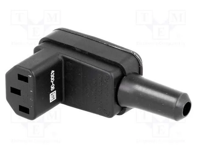 Conector: de alimentação, ficha, fêmea, 10A, 250V.