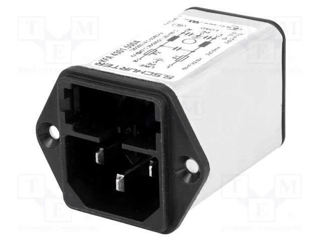 Conector: de alimentação, tomada, macho, 6A, 250V.