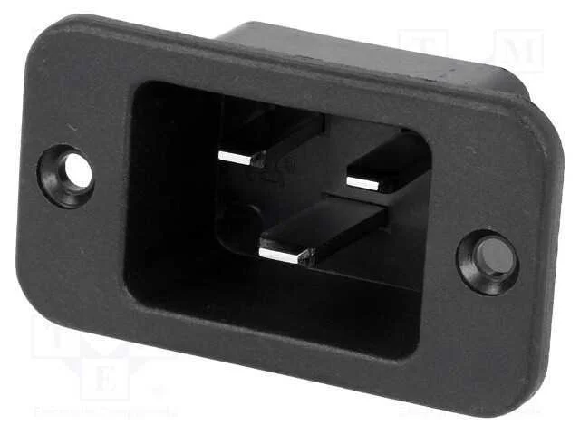 Conector: de alimentação, tomada, macho, 16A, IEC.