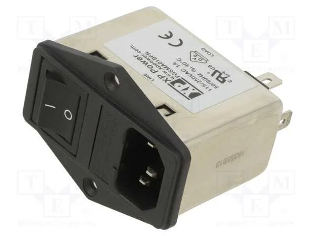 Conector: de alimentação, tomada, macho, 1A, 250V.