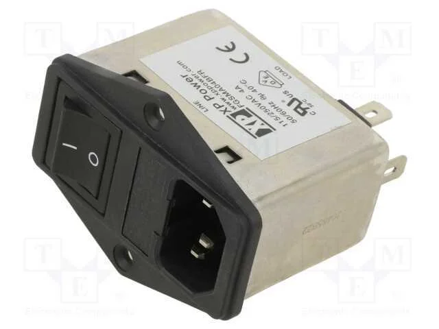 Conector: de alimentação, tomada, macho, 4A, 250V.