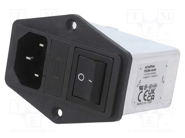 Conector: de Alimenta&ccedil;&atilde;o, Tomada, Macho, 10a, 250vac, C14 (E), 1mo