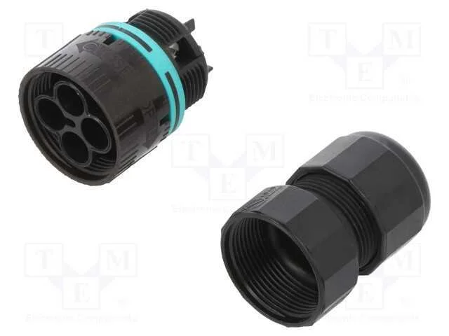 Conector: de alimentação, terminal parafusado, ma.