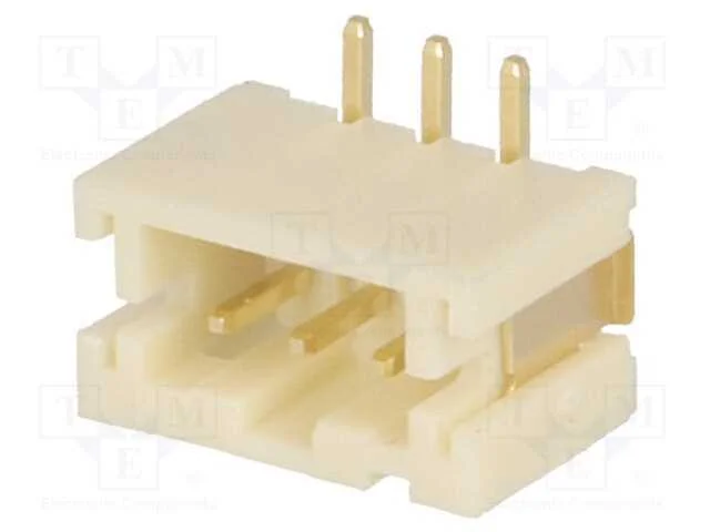 Tomada, Fio-Placa, Macho, 2mm, Pin: 3, Smt, 1a, Estanhado, -25÷85c
