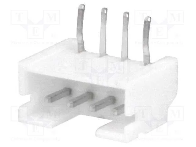 Tomada, fio-placa, macho, 2mm, PIN: 4, THT, 1A, e.