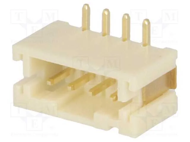 Tomada, Fio-Placa, Macho, 2mm, Pin: 4, Smt, 1a, Estanhado, -25÷85c