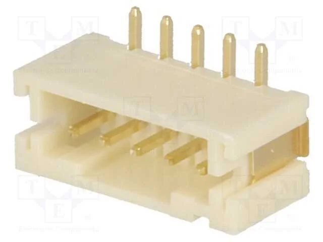 Tomada, fio-placa, macho, 2mm, PIN: 5, SMT, 1A, e.