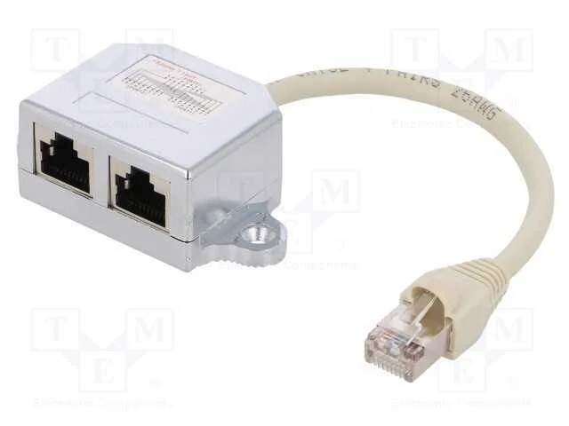 Ficha/tomada, divisor, Sistema: 8p8c, RJ45 tomada.