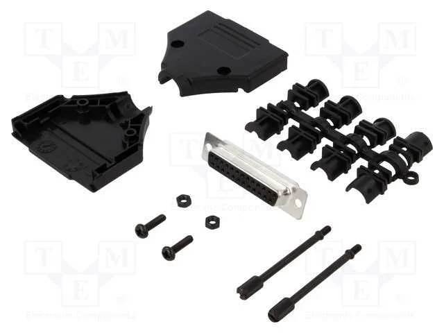 D-Sub, PIN: 25, ficha, fêmea, simples, solda, com.