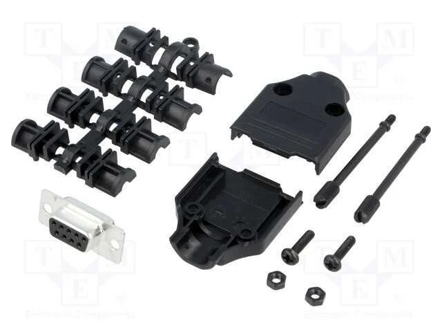 D-Sub, PIN: 9, ficha, fêmea, simples, solda, com .
