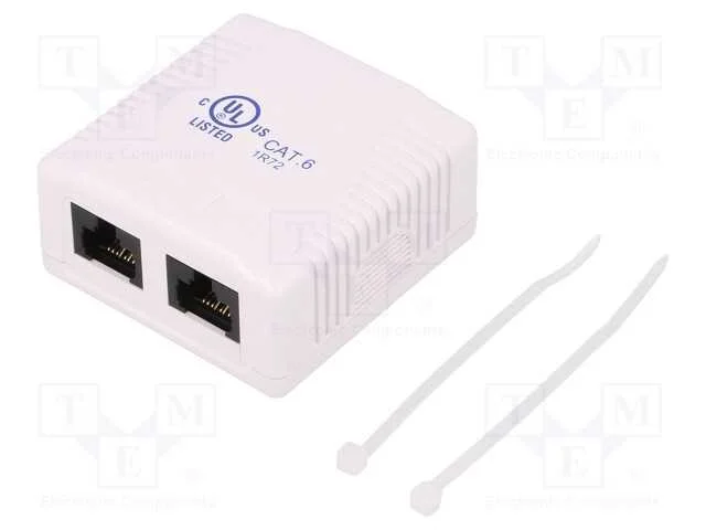 Tomada, RJ45, Cat: 6, não blindados,duplas, Siste.