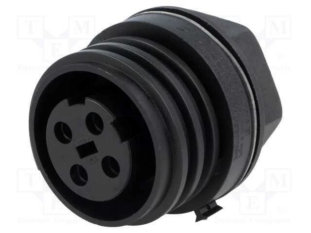 Conector: redondos, tomada, fêmea, PIN: 4, rosca .