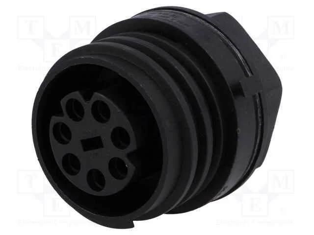 Conector: redondos, tomada, fêmea, PIN: 7, rosca .