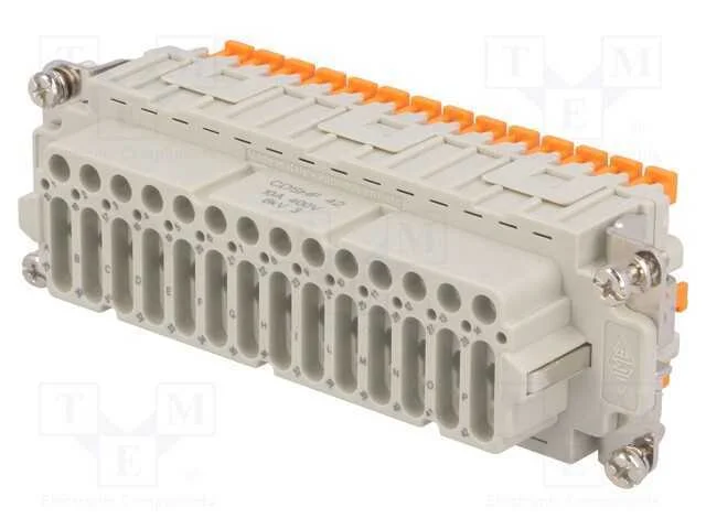 Conector: HDC, fêmea, CDSH, PIN: 42, 42+PE, taman.