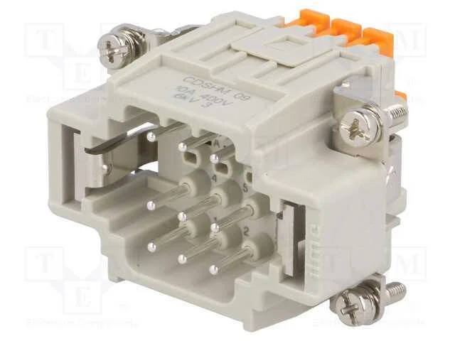 Conector: HDC, macho, CDSH, PIN: 9, 9+PE, tamanho.