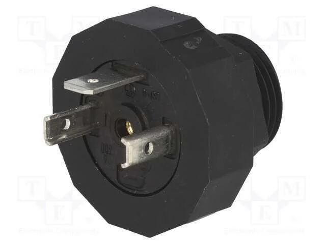 Conector: de Válvulas, Tomada, Formato A, 18mm, Macho, Pin: 3, 16a